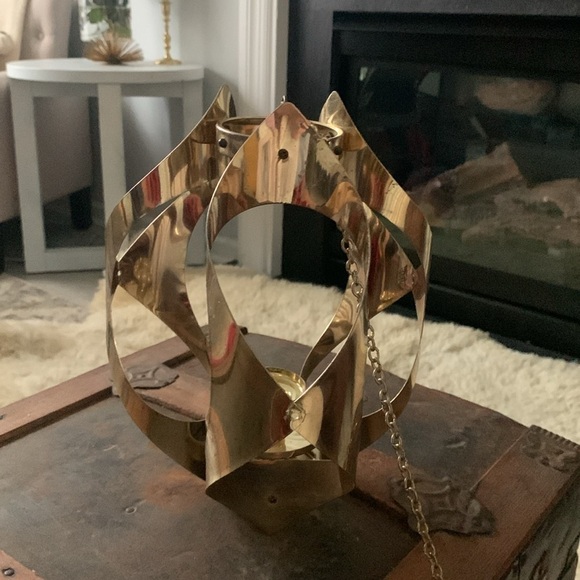 Vtg Mid Century Modern Mascot Hanging Chain Candle Holder Light Fixture 1960s - Picture 5 of 16